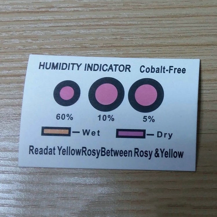 Cobalt free and halogen-free humidity card 5% -10% -60%